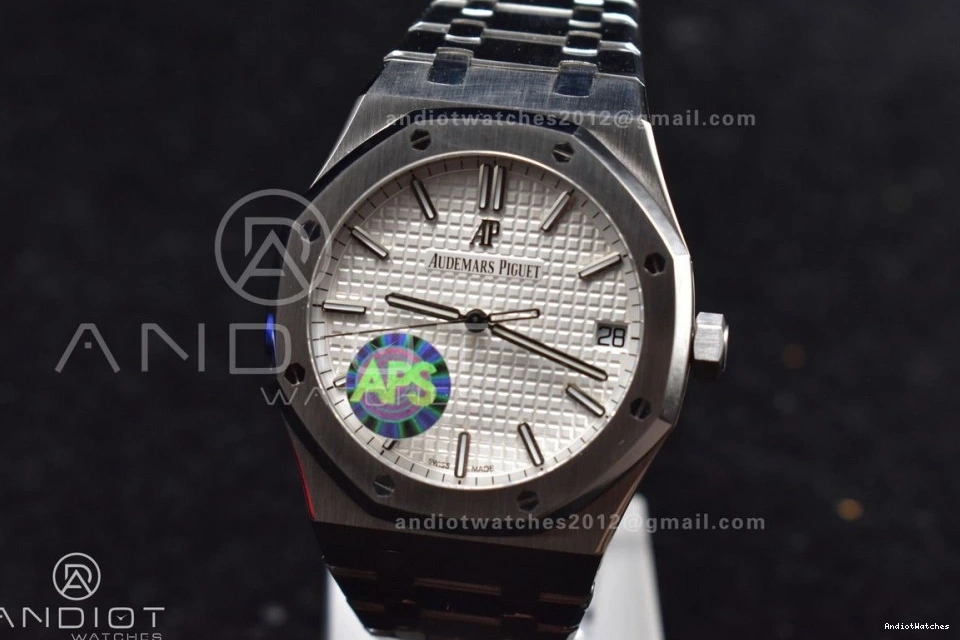 on Bracelet SS White Dial Edition Super Best Textured 1:1 15500 Oak APSF A4302 Clone 449 SS 41mm Affordable Royal 0806